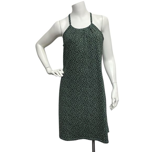 Eddie Bauer Womens S Sleeveless Racerback Sport Dress Green Black Black Outdoor - Picture 1 of 13